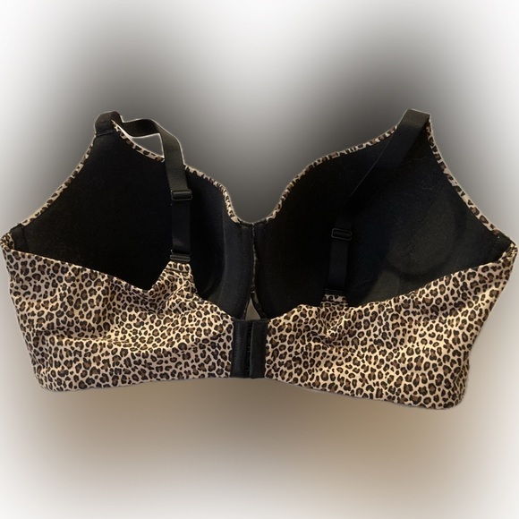 Auden Bra 46DDD lightly lined full coverage T-shirt Bra Leopard animal print - Picture 2 of 4
